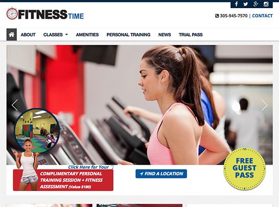 Fitness Time Website Screenshot